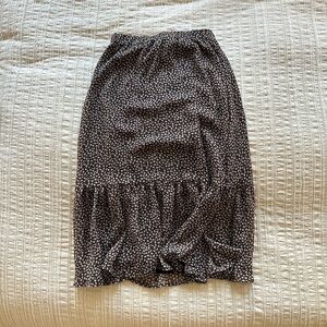 Black and White Floral Skirt